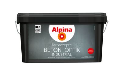 4,1L Alpina Farbrezepte Betonoptik Betongrau, matt