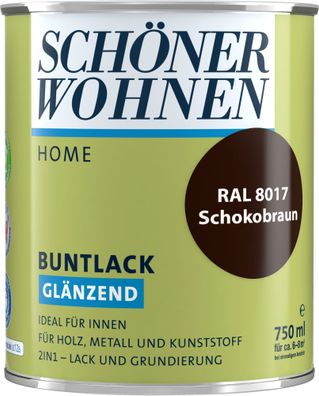 750ml Schöner Wohnen Home Buntlack glänzend, RAL 8017 Schokobraun