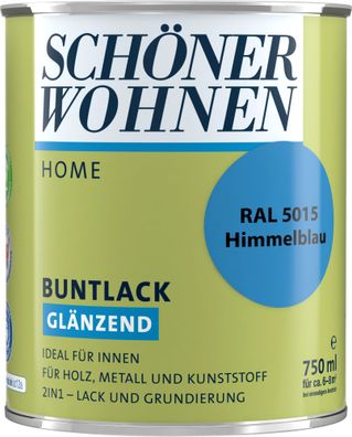 750ml Schöner Wohnen Home Buntlack glänzend, RAL 5015 Himmelblau