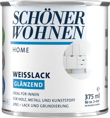 0,375ml Schöner Wohnen Home Weisslack hochglänzend weiss