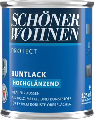 125ml Schöner Wohnen Protect Buntlack hochglänzend RAL 8011 Nussbraun