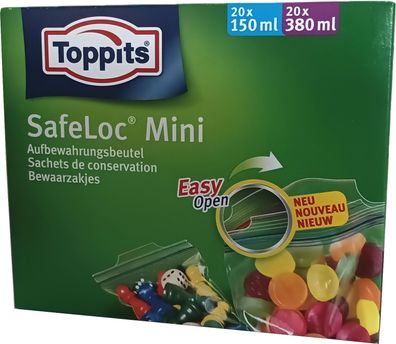 Toppits Mini Zip-Verschlußbeutel Safelock