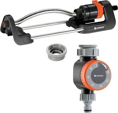 Gardena Viereckregner Aqua S + Water Timer im Set