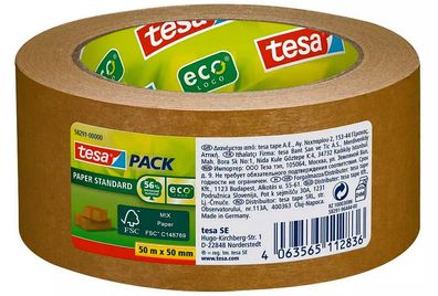 tesapack Papier Standard ecoLogo 50m:50mm