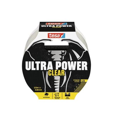 tesa® Ultra Power Clear Reparaturband Farbe transparent, Länge 10m, Breite 48mm