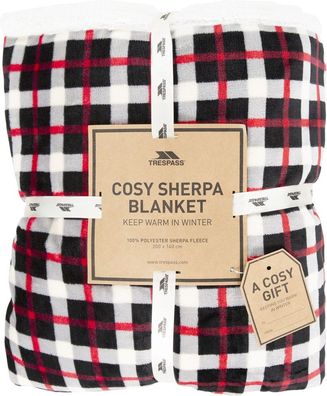 Trespass Vallon - Sherpa Blanket Red Check
