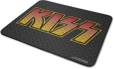 Kiss Diamond Plate Logo Mouse Pad Black