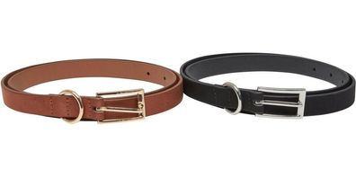 Urban Classics Damen Gürtel Slim Synthetic Velour Leather Belt 2-Pack TB7214