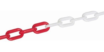 Fixman Ketten und Seile Kunststoffkette 6 mm x 5 m-Rot/Weiß