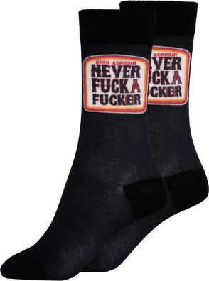 King Kerosin Socken "Never Fuck A Fucker" KKI3S003