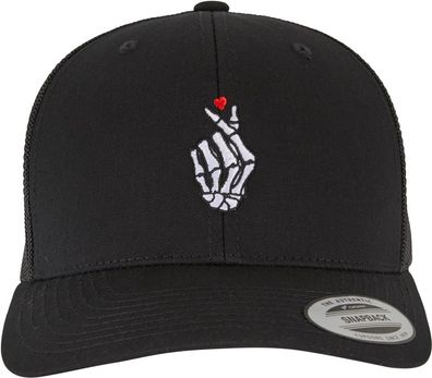 Mister Tee Cap Bones Hand Heart Retro Trucker MT2844