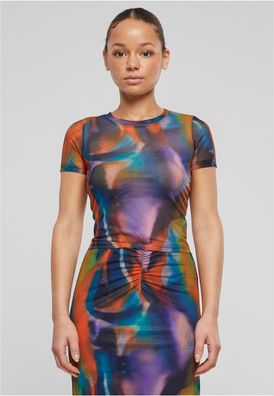 Urban Classics Damen T-Shirt Ladies AOP Mesh Tee TB6880