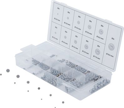 Stahlkugel-Sortiment | 470-tlg. BGS