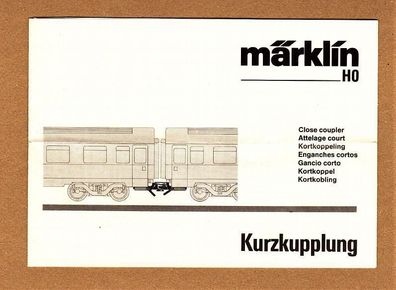 Märklin H0 Anleitung Anweisung für Einbau Kurzkupplung KK in Personenwagen NEM 360