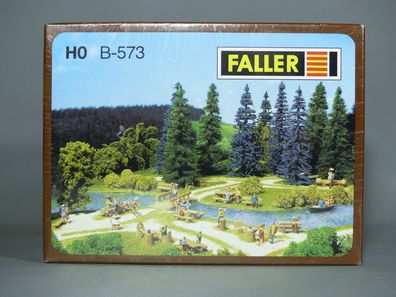 Faller H0 B-573 Waldrast Picknick-Platz Ruheforst Wald Forst Rastplatz Deko NEU OVP