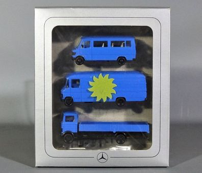 Herpa H0 Altes Werbeset 3er Set Mercedes Benz Bus Lieferwagen LKW 80er Jahre NEU OVP