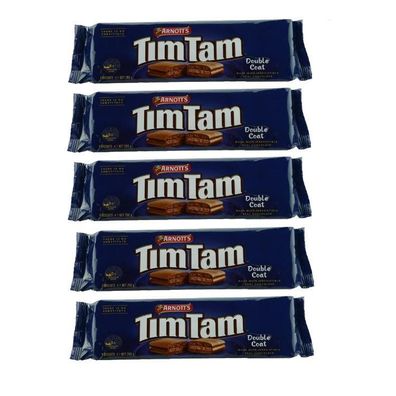 Tim Tam Choc Double Coat Biscuits Schokokeks Pack of 5 5x200 g