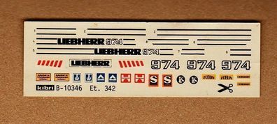 Kibri H0 1:87 Decals Aufkleber Deko Nr. Et.342 B-10346 Liebherr Züblin NEU