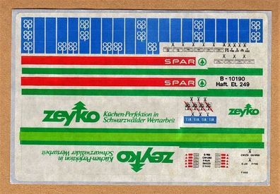 Kibri H0 1:87 Decals Aufkleber Nr. Et.249 B-10190 CoOp Spar Zeyko LKW NEU Unbenutzt