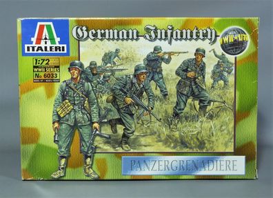 Italeri 1:72 No.6033 WWII Series German Infantry Infantrie Panzergrenadiere NEU OVP