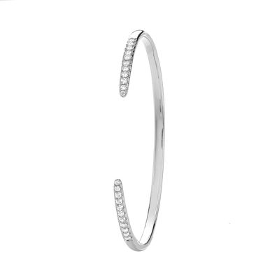 925 Sterling Silber Damen - Armreif mit Zirkonia - 10 Gramm