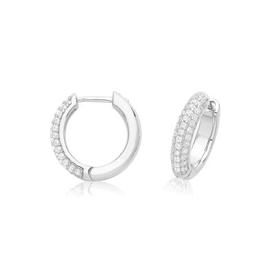 Atemberaubende 925 Sterling Silber Damen - Ohrklemme mit Zirkonia