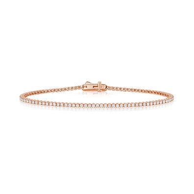 9 Karat (375) Rotgold Diamant Tennis Armband Brillant-Schliff 1.50 Karat HI - I1