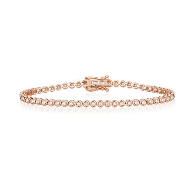 9 Karat (375) Rotgold Diamant Tennis Armband Brillant-Schliff 1.00 Karat HI - I1