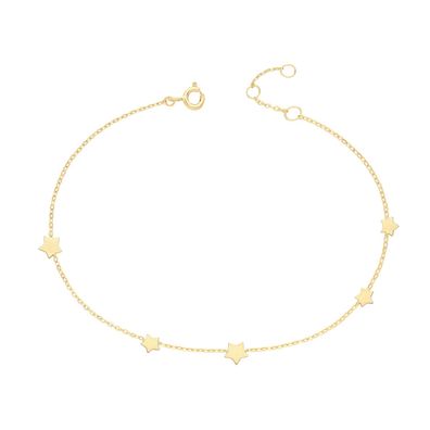 Schönes 9 ct/Karat Gelb Gold Damen - Strangarmbander - 18.4cm