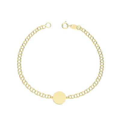 Designer 9 ct/Karat Gelb Gold Damen - Identifikationsarmband - 16.5cm