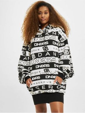 Dangerous DNGRS Damen Tracks Oversize Hooded Dress