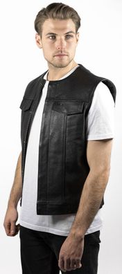 John Doe Motorrad Weste Leather Vest / Black