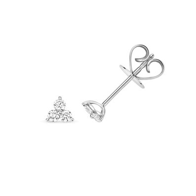 18 Karat (750) Weißgold Diamant Paar Ohrstecker Brillant-Schliff 0.16 Karat G - VS