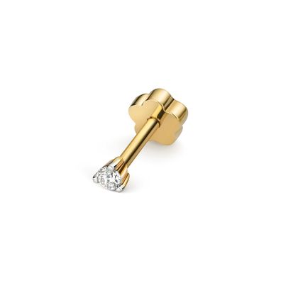 18 Karat (750) Gold Diamant Einzel Knorpel Ohrstecker Brillant-Schliff H - SI2