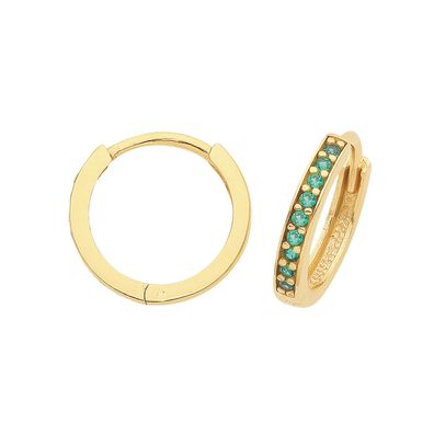 Schöne 9 ct/Karat Gelb Gold Damen - Paar Creolen