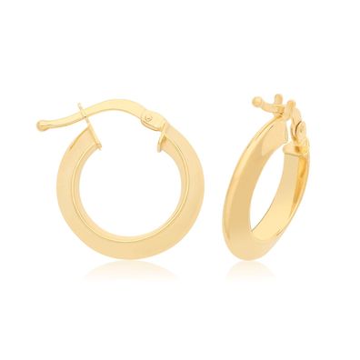 Edle 9 ct/Karat Gelb Gold Damen - Paar Creolen