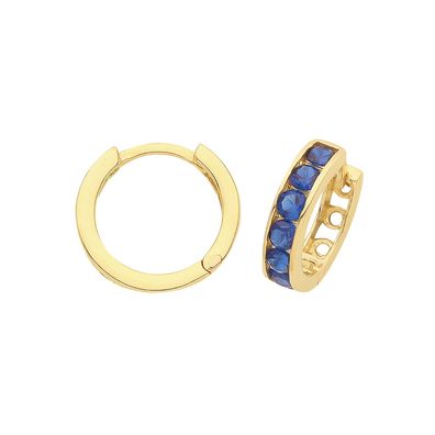 Schöne 9 ct/Karat Gelb Gold Damen - Ohrklemme mit Zirkonia