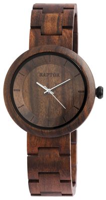 Raptor Uhr Holzuhr Damen Armbanduhr braun RA10171-002