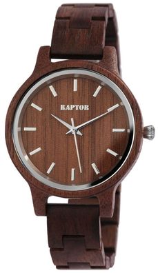 Raptor Uhr Holzuhr Damen Armbanduhr RA10187-005