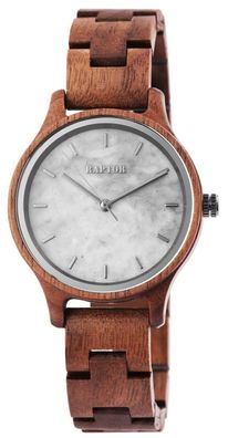 Raptor Holz Uhr Armbanduhr RA10209-003 braun silber Holzuhr