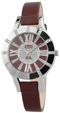 Just Uhr Leder JU10059-002 Armbanduhr braun Strass