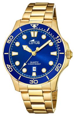 Herren Armbanduhr Lotus Watch Edelstahlband golden 18761/1