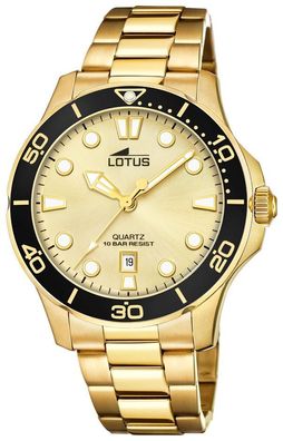 Herren Armbanduhr Lotus Watch Edelstahlband golden 18761/2