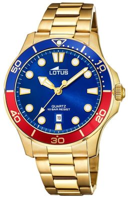 Herren Armbanduhr Lotus Watch Edelstahlband golden 18761/5