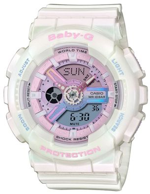 Baby-G Damen Armbanduhr BA-110PL-7A1ER weiß