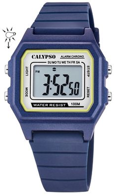 Digital Armbanduhr Calypso Uhr Unisex blau K5805/3