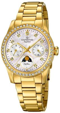 Candino Damen Armbanduhr golden C4689/1 Mondphasenanzeige