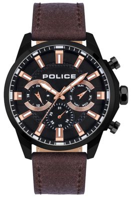 Police Herren Armbanduhr Lederarmband PEWJF2204204