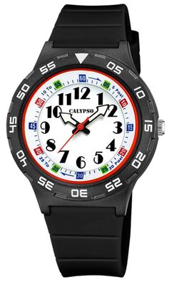 Kinderuhr Lernuhr Calypso Armbanduhr schwarz K5828/6