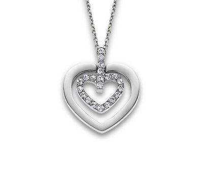 Lotus Style Damen Edelstahl Halskette LS1867-1/1 Herzanhänger Strass